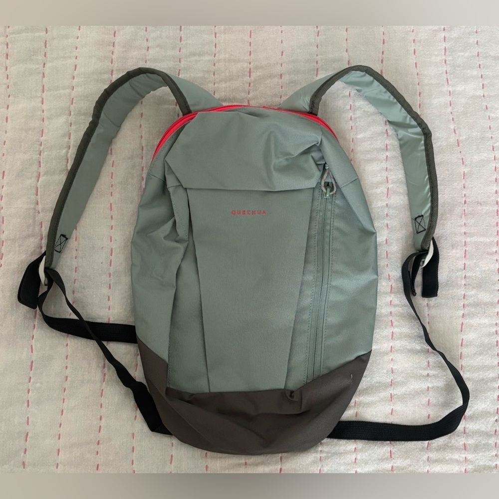 Quechua Gray and Red Backpack for Men